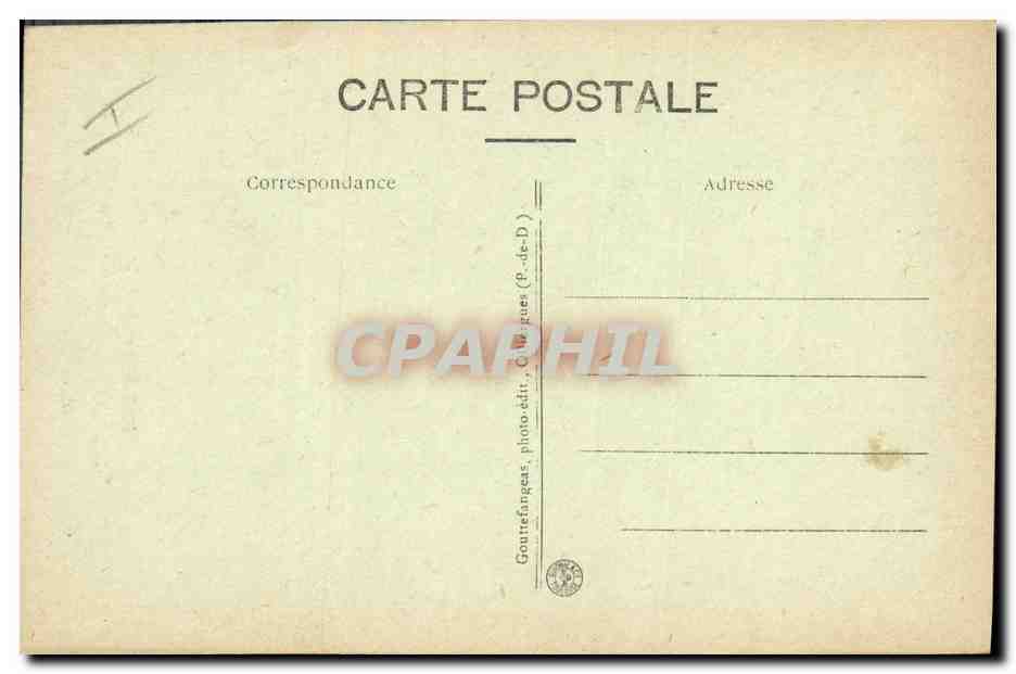 CPA Folklore Auvergne  — Verso