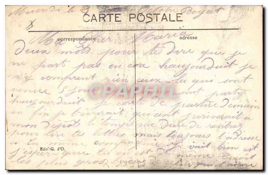 CPA Folklore Auvergne — Verso