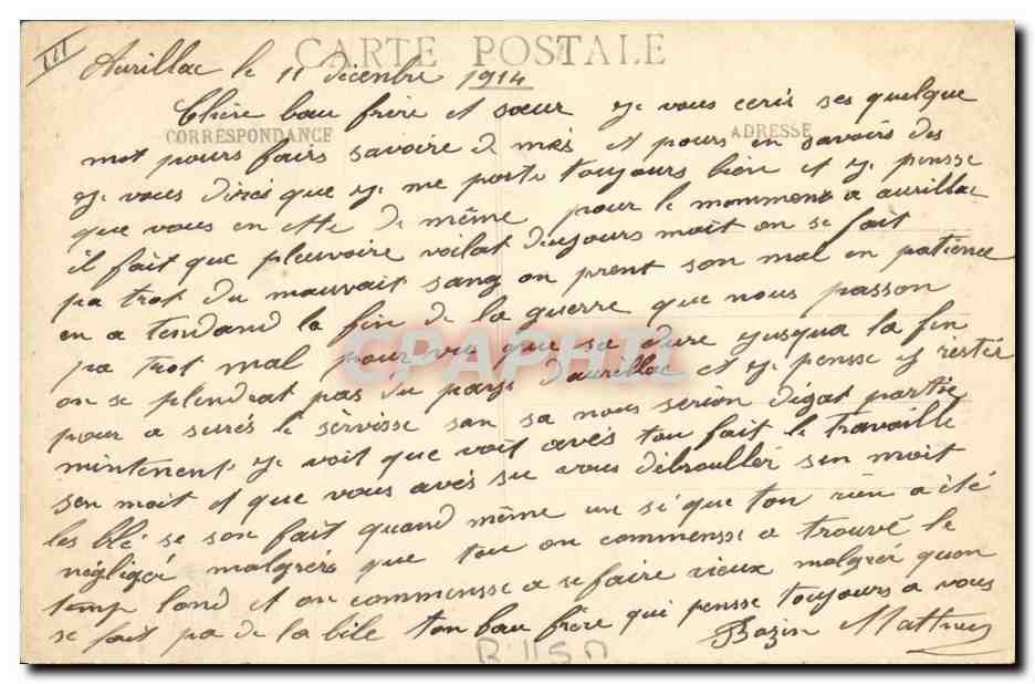 CPA Folklore Auvergne Une riche fermiere Chien — Verso