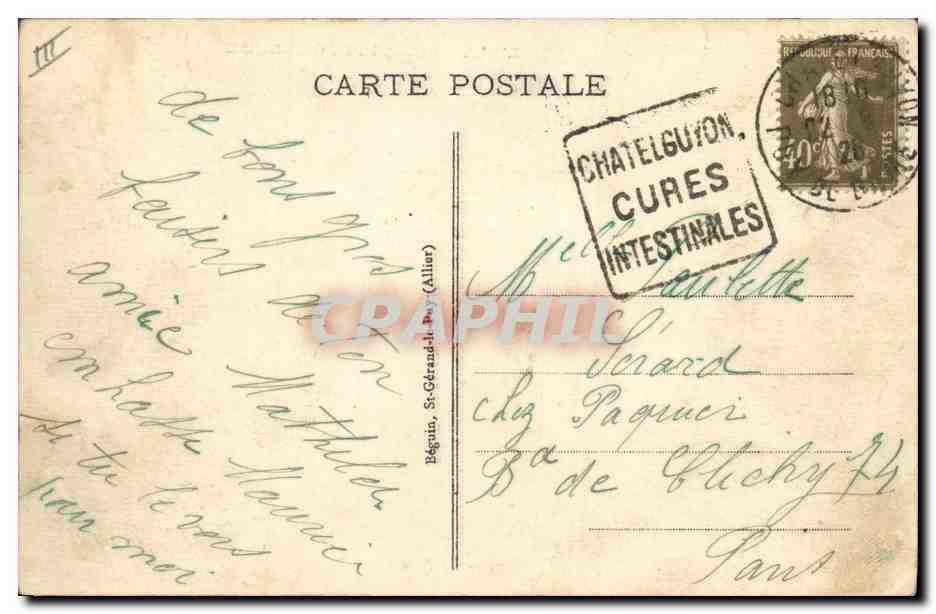 CPA Folklore Auvergne La noce Mariage  — Verso