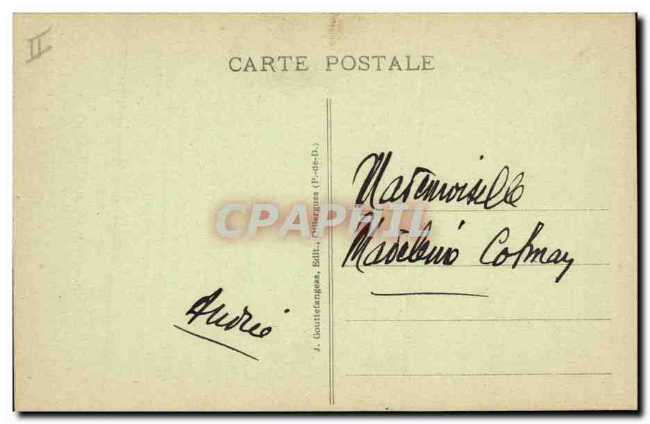 CPA Folklore Auvergne — Verso