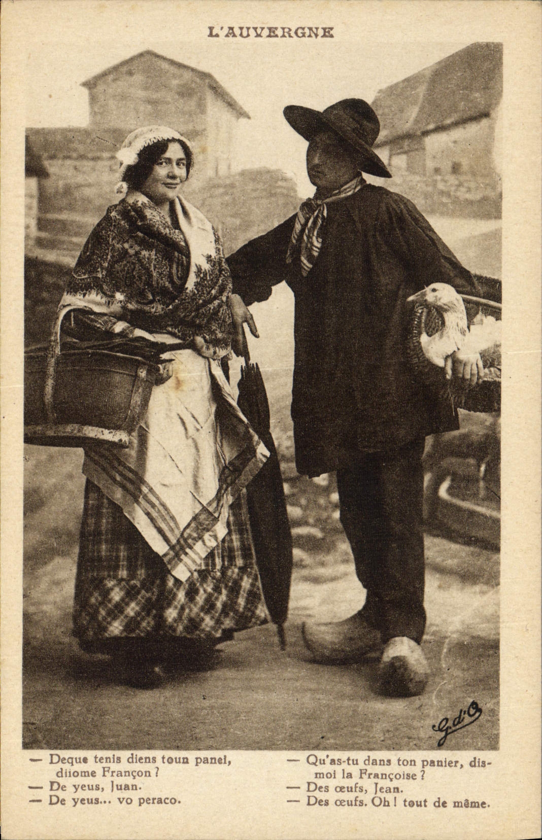 CPA Folklore Auvergne 