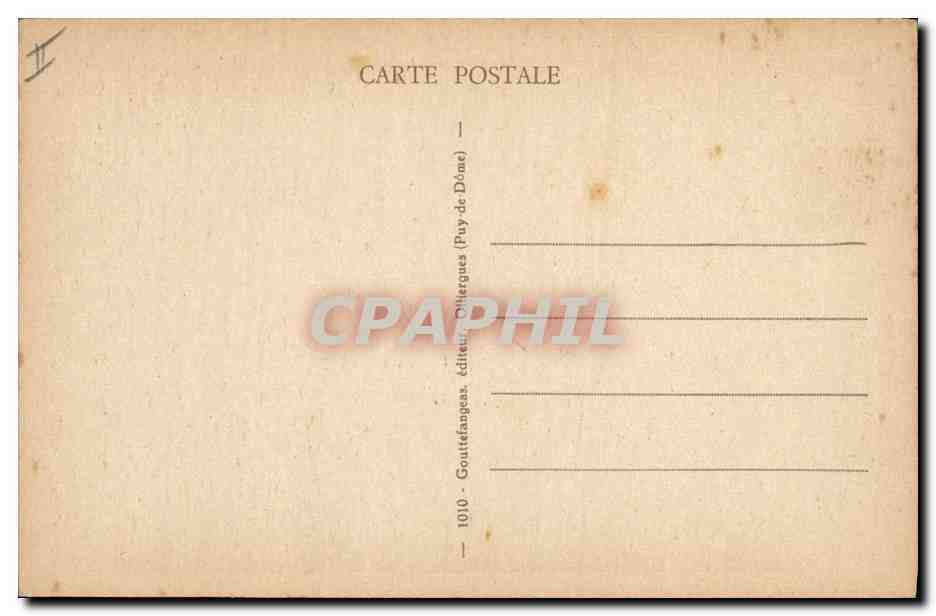CPA Folklore Auvergne  — Verso