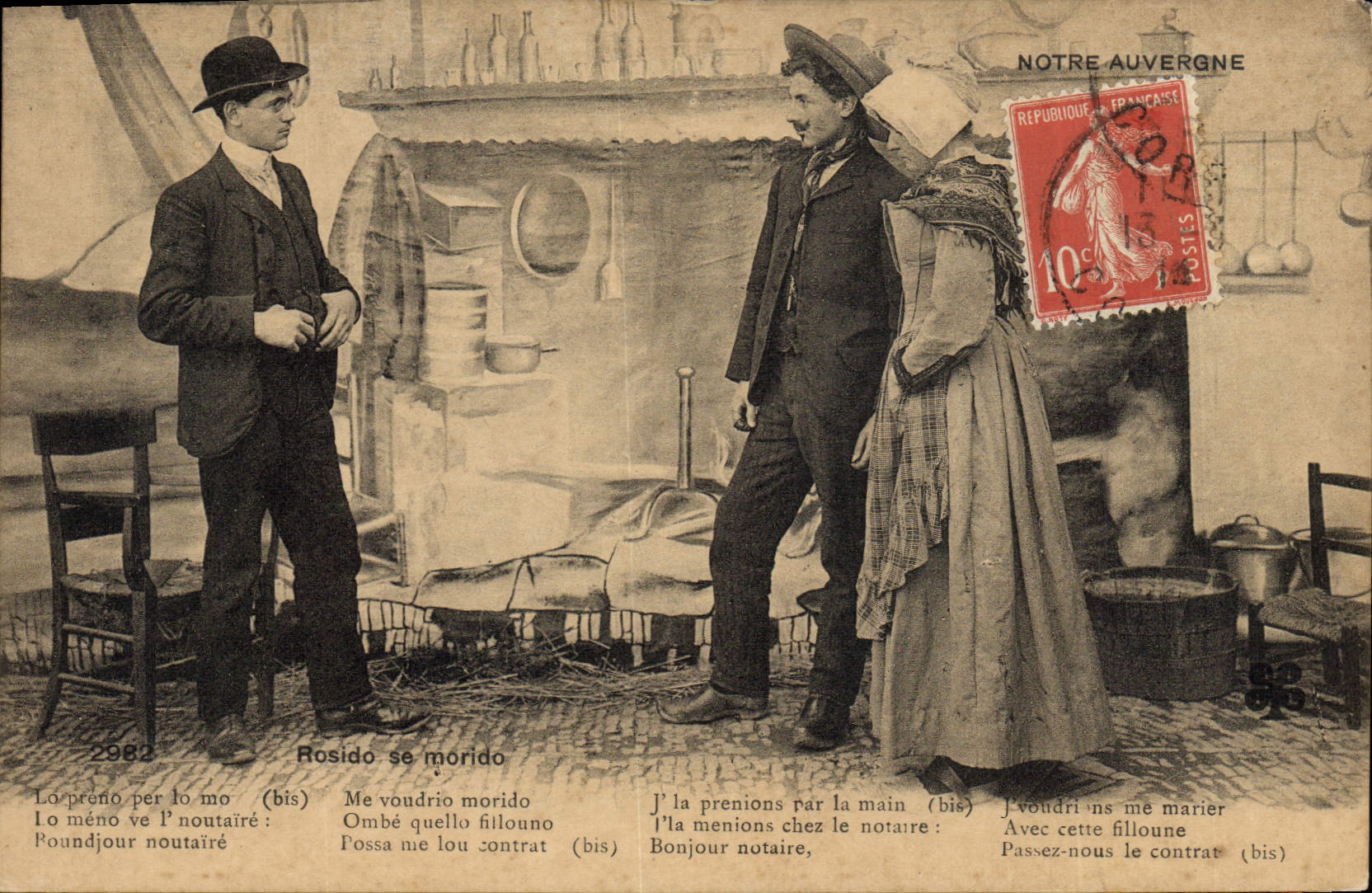 CPA Folklore Auvergne