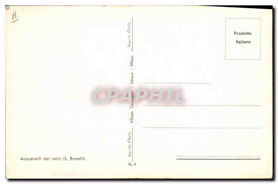 CPA Fantaisie Illustrateur Acquerelli dal vero Bonelli — Verso