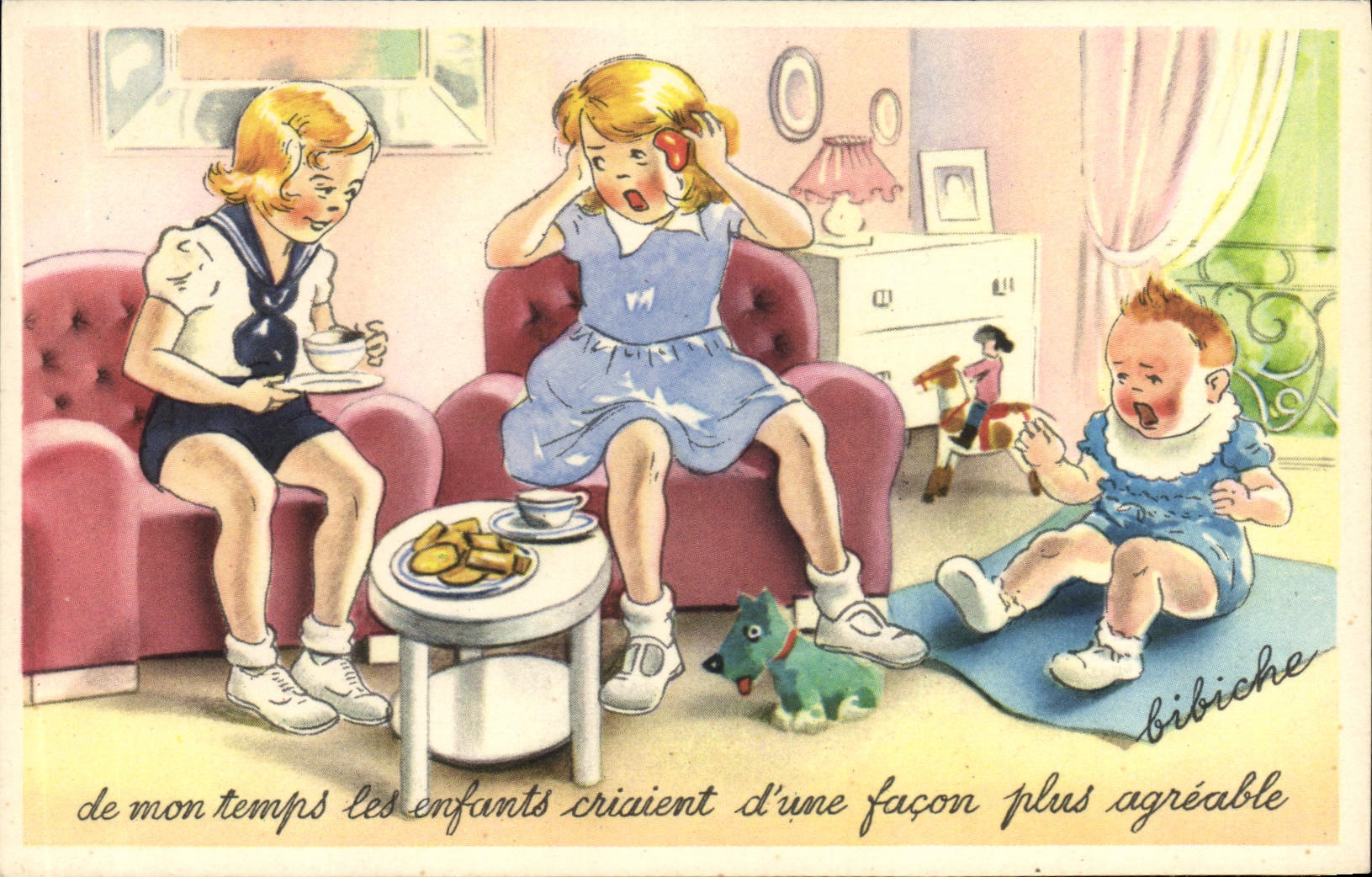 CPA Fantaisie Illustrateur Bibiche Enfants