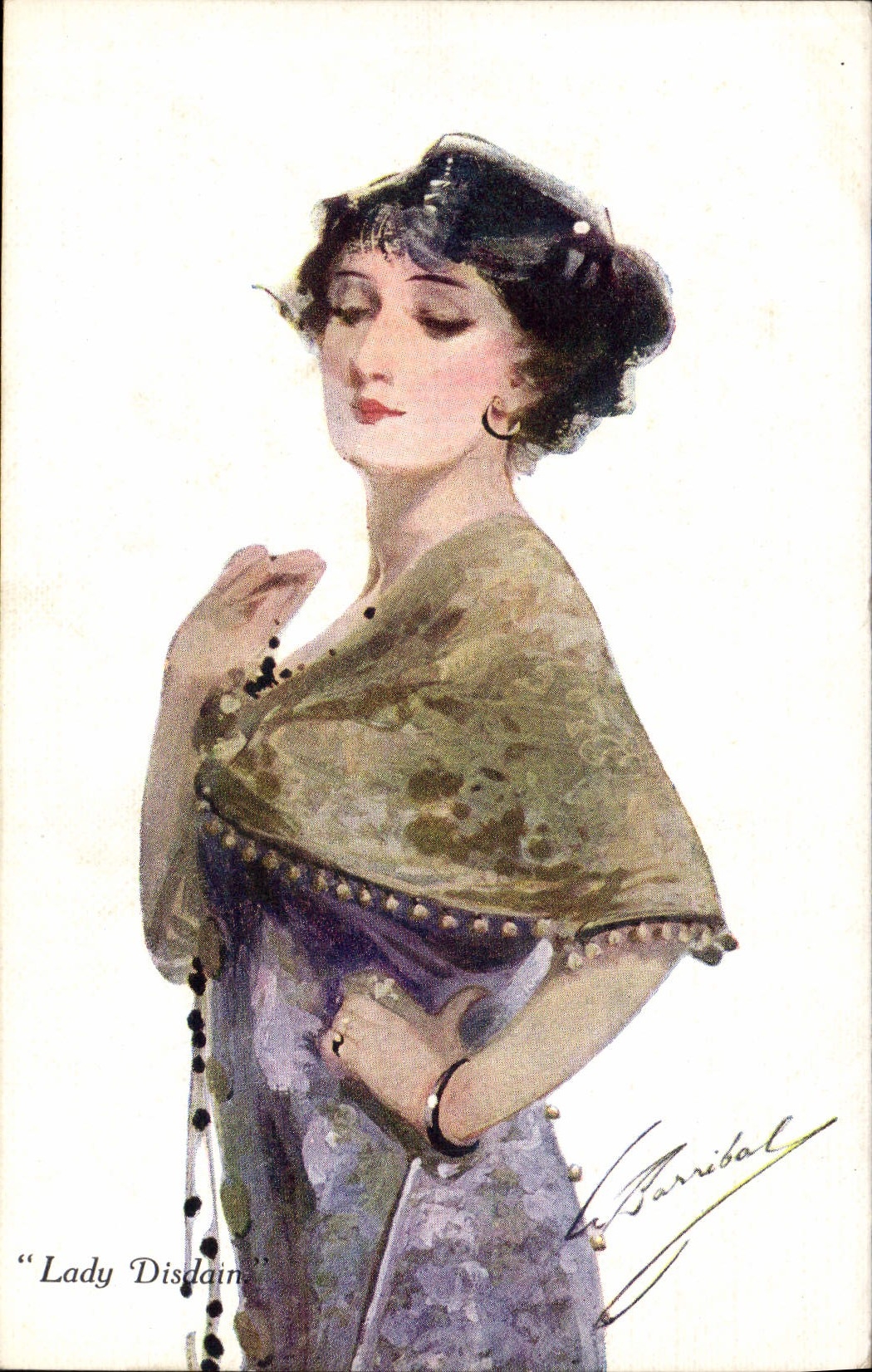 CPA Fantaisie Illustrateur Lady Disdain