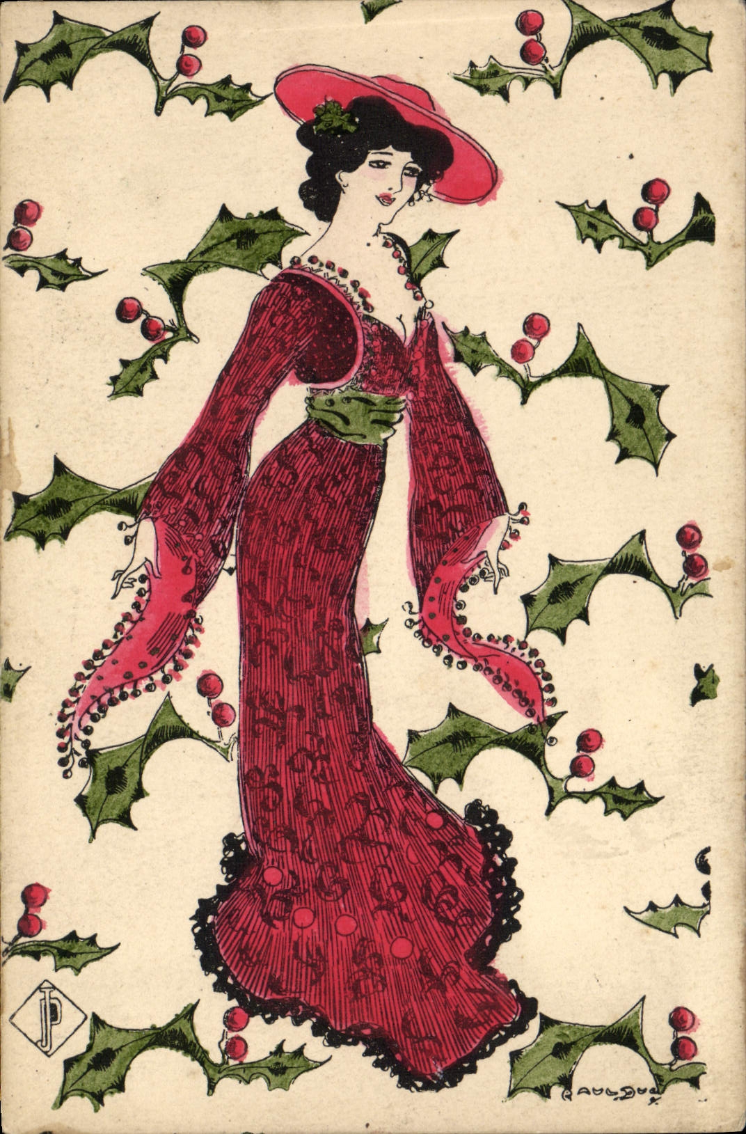 CPA Fantaisie Illustrateur Femme 