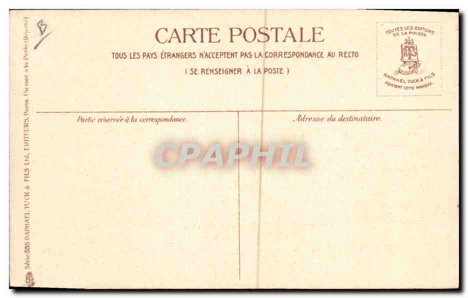 CPA Fantaisie Illustrateur Marin d'eau douve Amers pressentiments — Rückseite