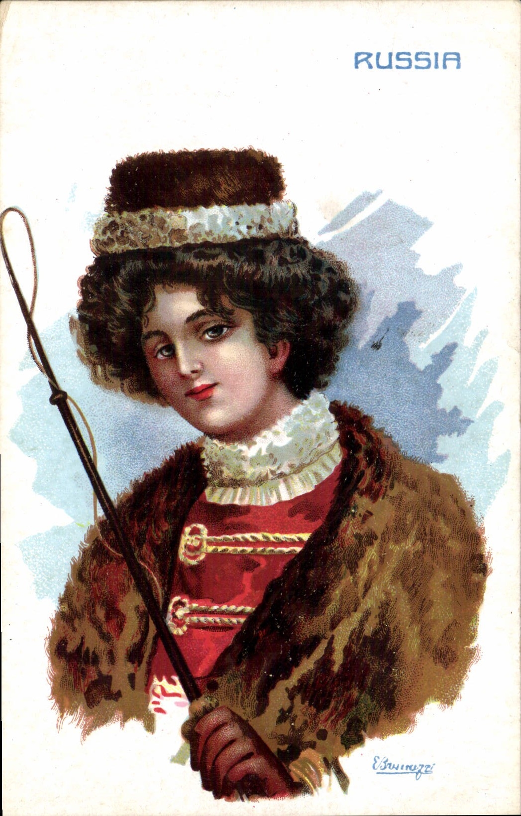CPA Fantaisie Illustrateur Femme Russie Russia