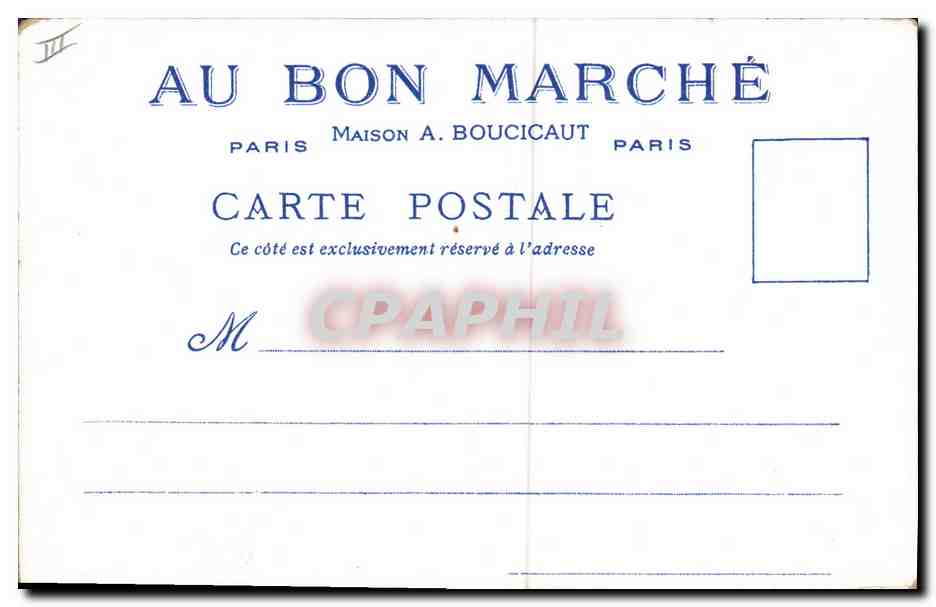 Le Vieux Paris — Rue des Remparts — Magasins du Bon Marché — Reverso