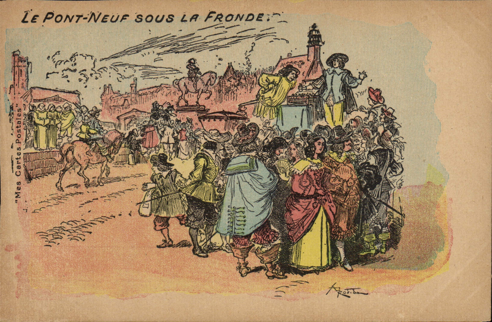 CPA Vieux Paris Le Pont Neuf sous la fronde