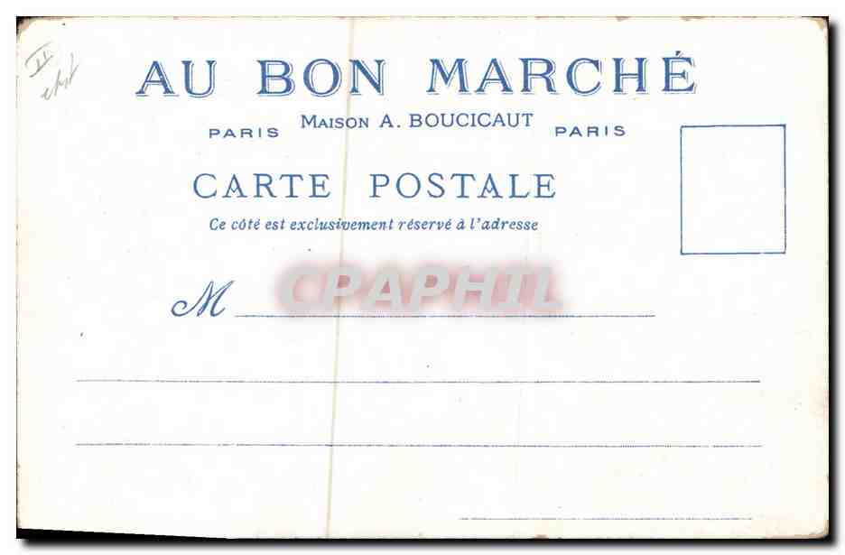 CPA Vieux Paris Au Bon Marche Maison Boucicaut Maison de Nicolas Flamel — Rückseite