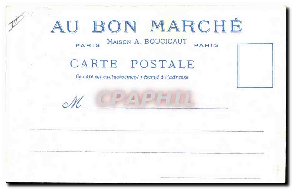 Place du Grand Châtelet — Paris — Offerte par les Magasins Bon Marché — Verso