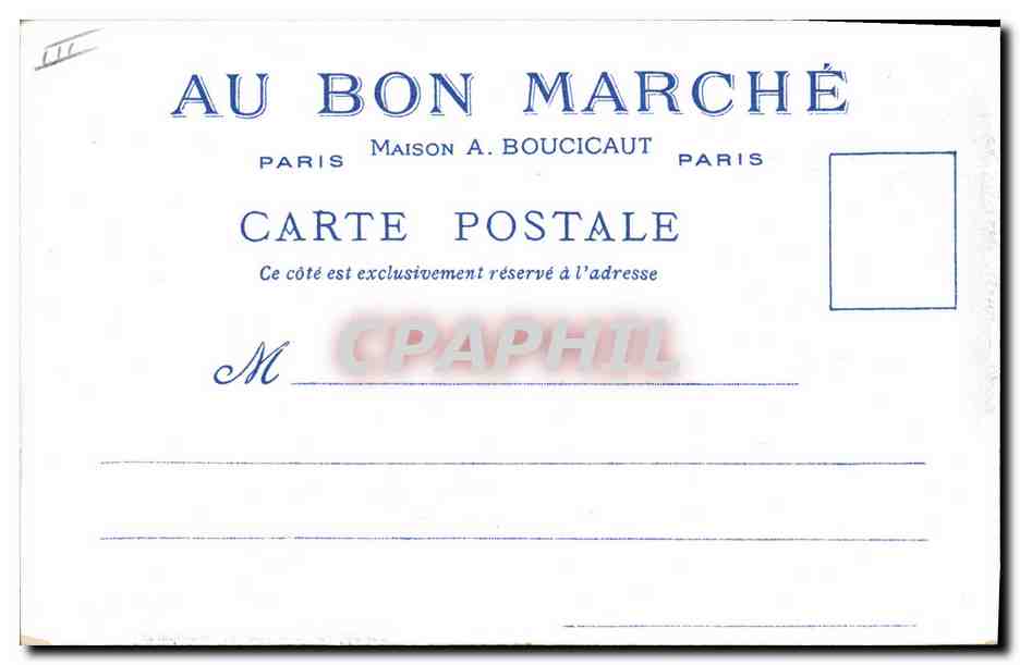 Echoppes de la rue des Remparts — Le Vieux Paris — Offert par les Magasins du Bon Marché — Reverso