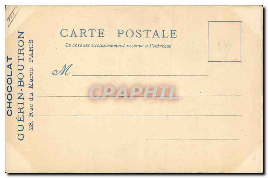 AltParis — Weltausstellung 1900 — CHOCOLAT GUÉRIN-BOUSTRON — Rückseite