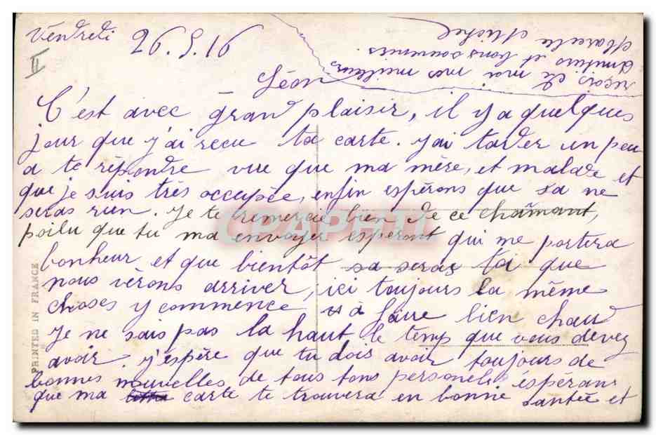 Albert Ier — Roi de Belgique — Chieti Rousseau Phot. Coll. P. R. 155 — Reverso