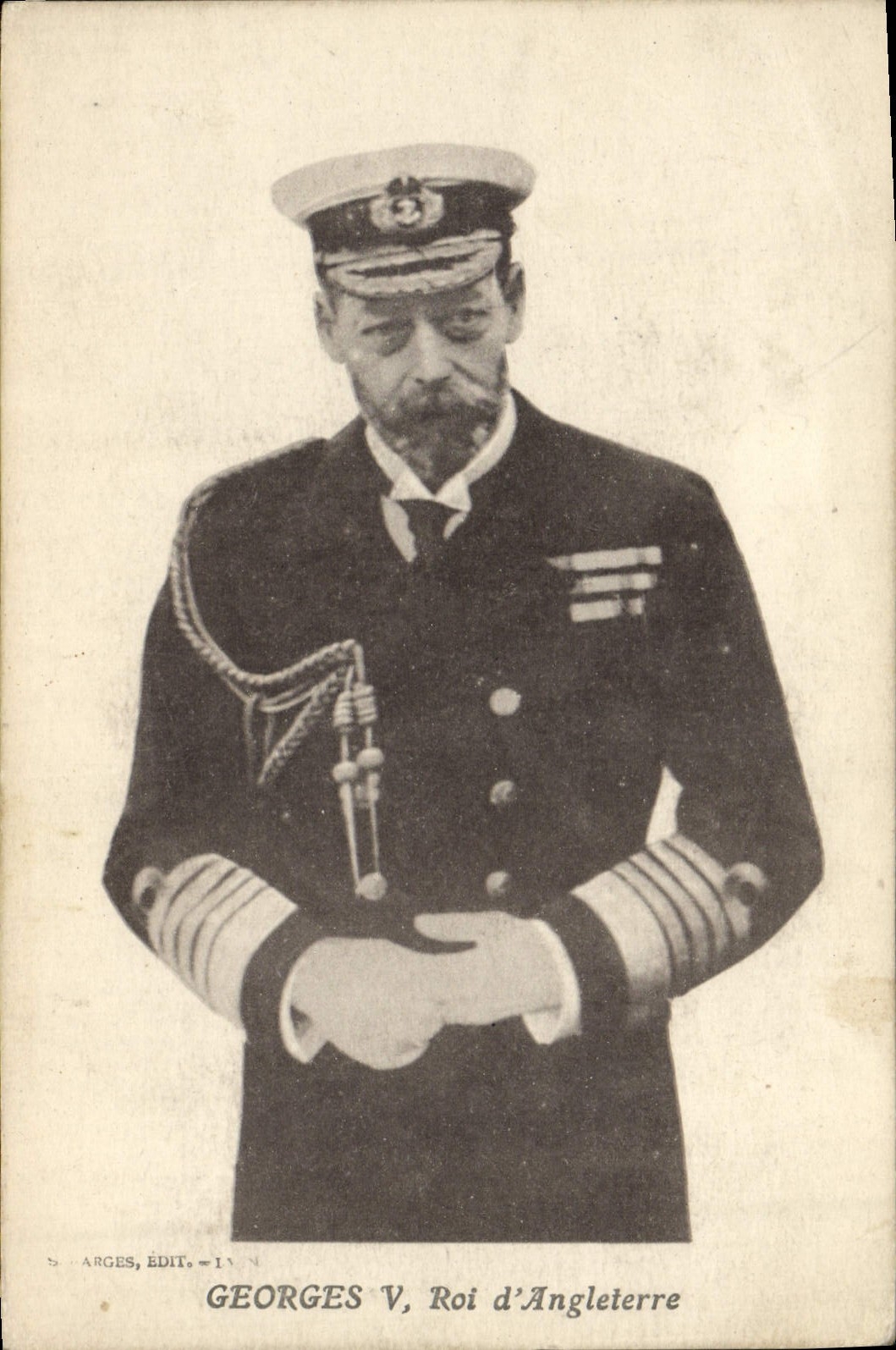 George V, Roi d'Angleterre — en uniforme naval — éditeur S. Argès, n° 148 - Anverso