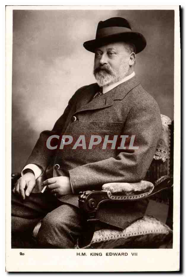 H.M. KING EDWARD VII — portrait en costume — éditeur inconnu, n° 90