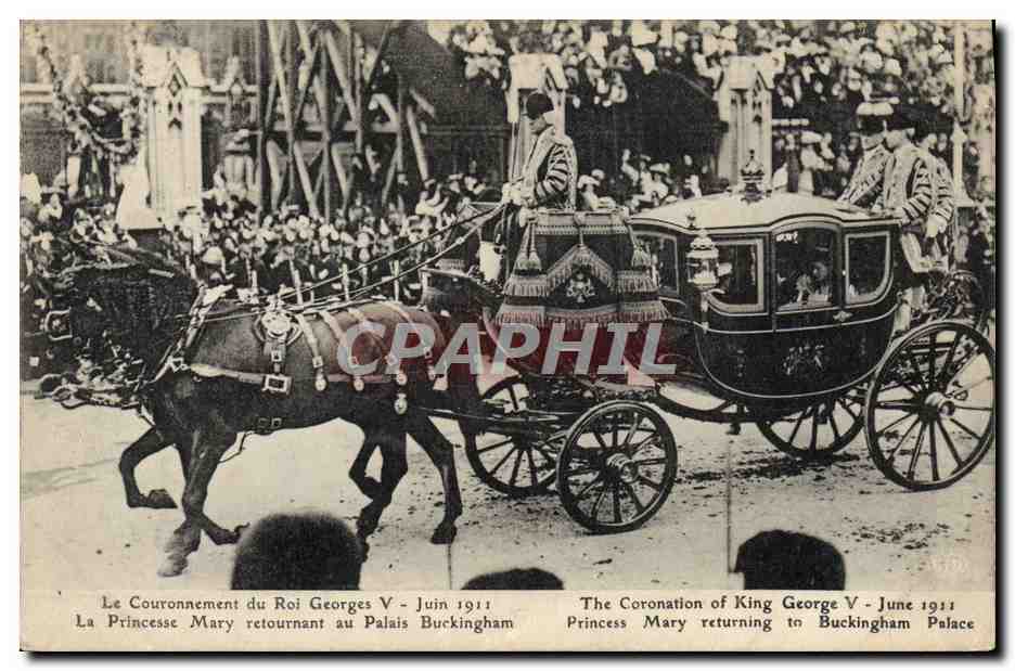 Le Couronnement du Roi Georges V - Juin 1911 — La Princesse Mary retournant au Palais Buckingham
