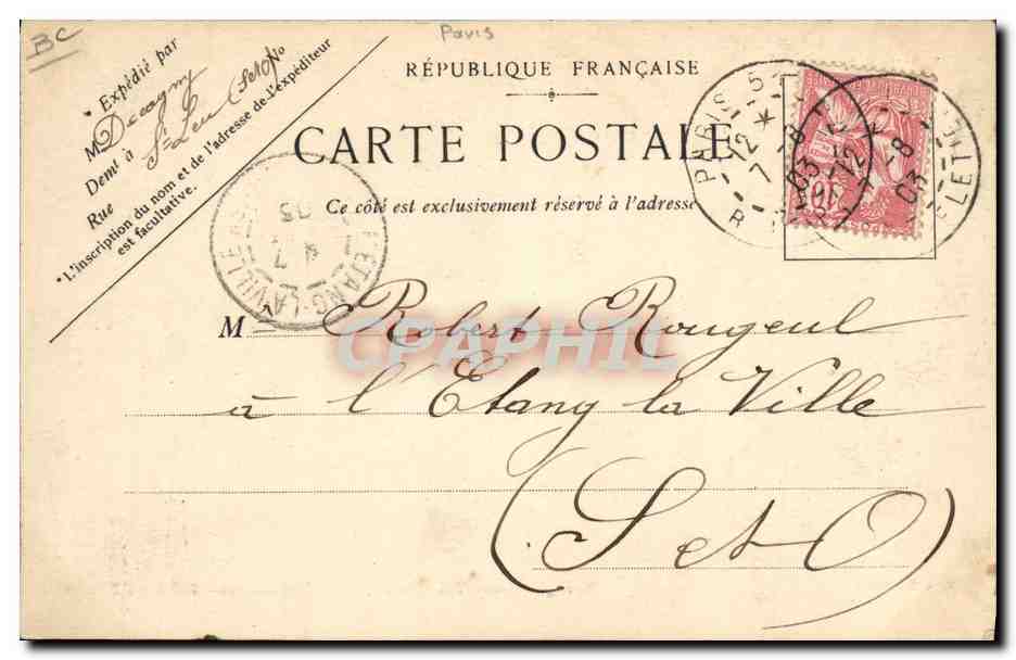 S.M. Édouard VII à la revue de Vincennes - Salut au drapeau — M. & B., Paris — Verso