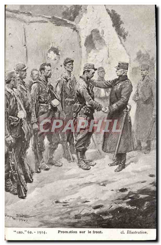 CPA Militaria Promotion sur le fron Illustration 