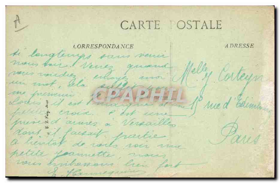 Cérémonie militaire — remise d'une médaille — éditeur non identifié — Verso