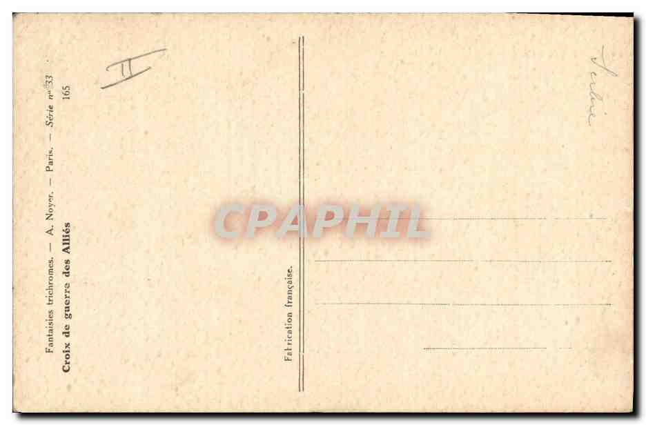 CPA Militaria Femme Medaille  — Rückseite