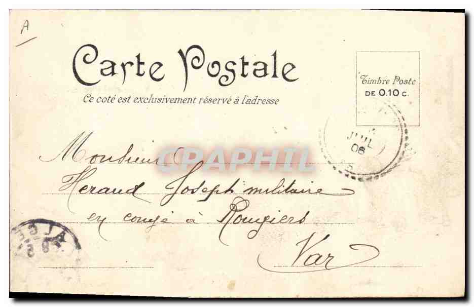 CPA Militaria Armee d'Afrique Chasseurs L'appel — Rückseite