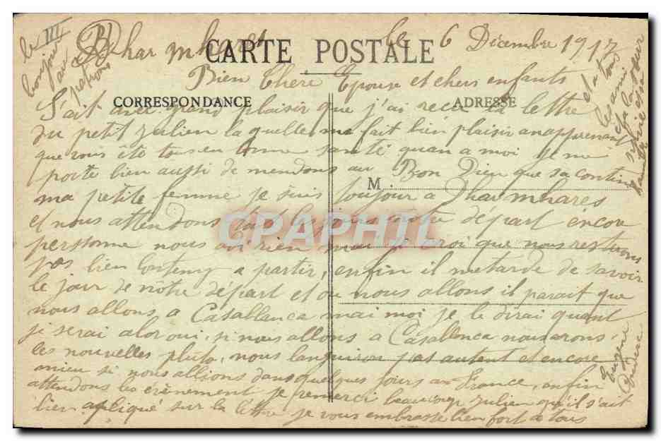 L'Artillerie à travers les Palmeraies Marocaines — Scènes et Types n°70 — R. H. D. Sédéco, Fès — Verso