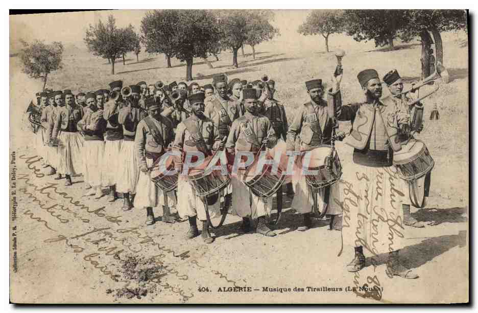 CPA Militaria Algerie Musique des Tirailleurs 