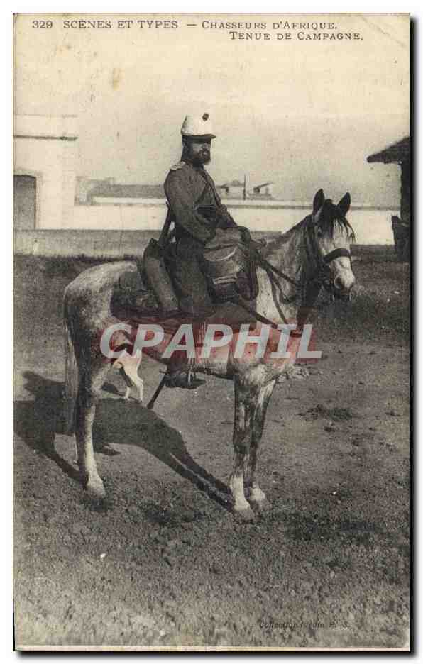 CPA Militaria Chasseurs d'Afrique Tenue de campagne