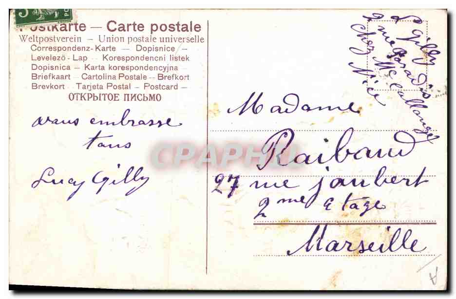CPA Ange Anges Bonne annee — Rückseite