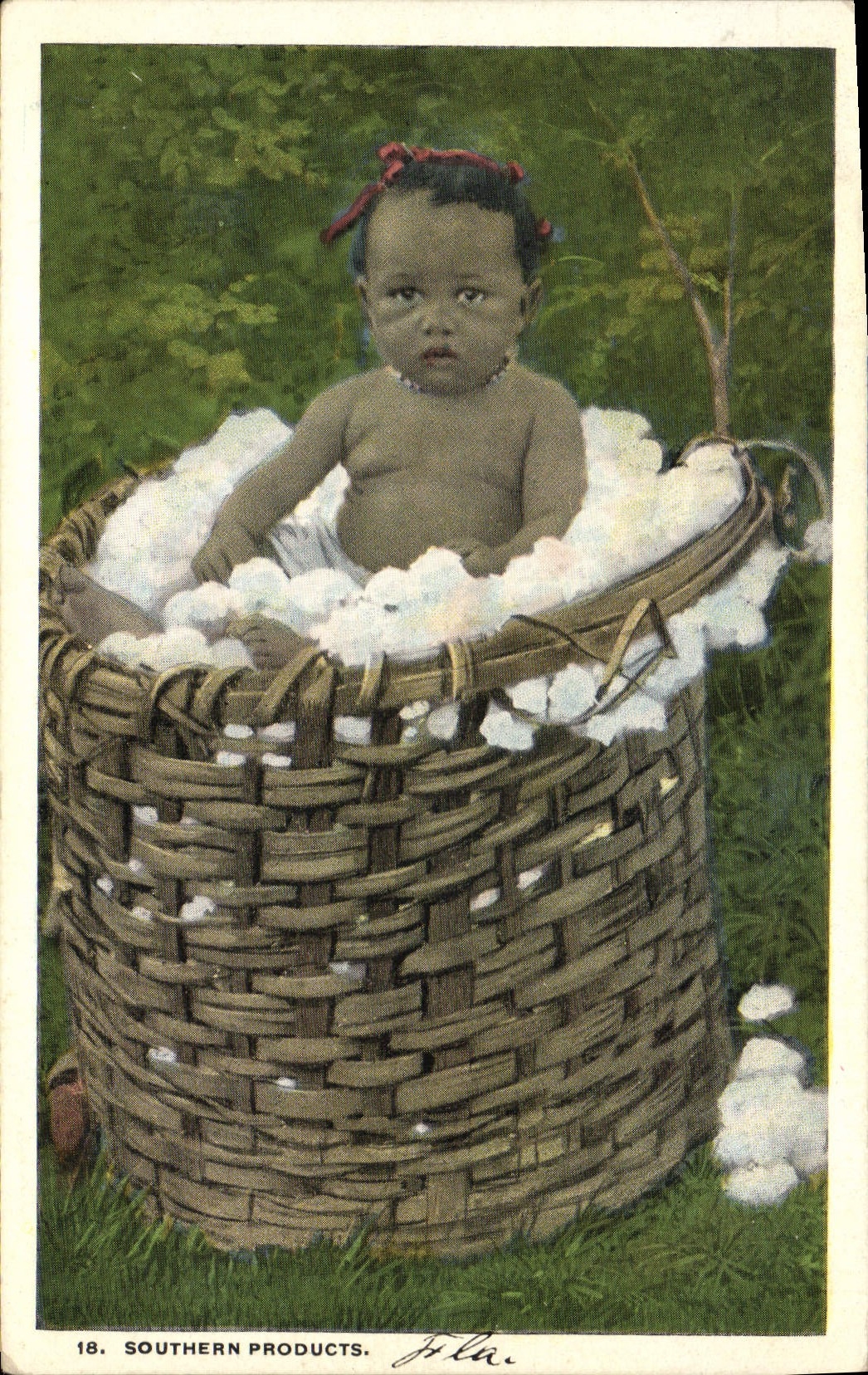 CPA Negre Enfant noir Southern product Coton 