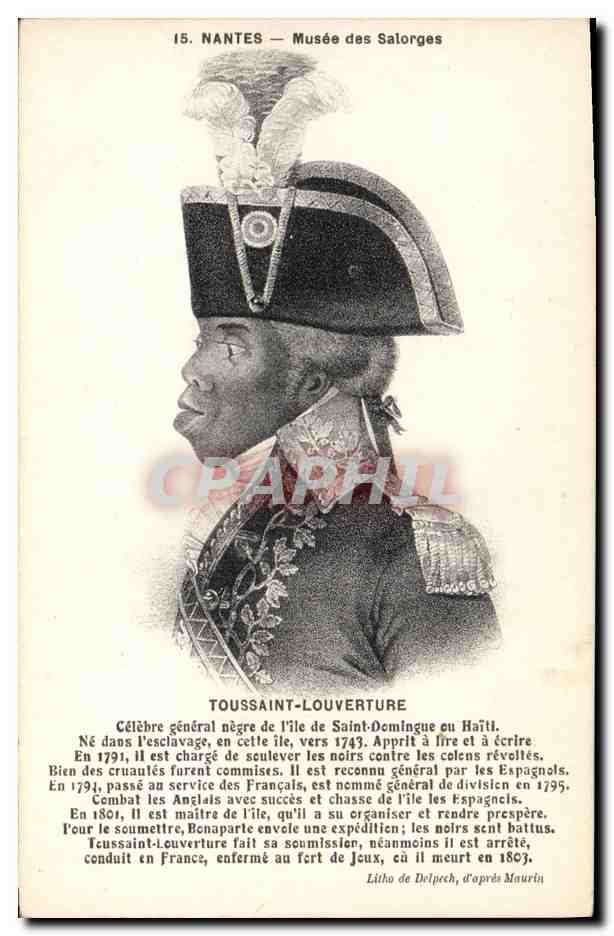 CPA Negre Homme noir Nantes Musee des Salorges Documents sur la traite des noirs Toussaint Louverture
