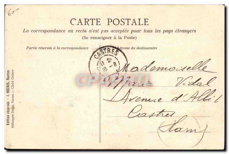 Village Noir — Luttes sénégalaises — Exposition de Nantes 1904 — J. Hozais — Reverso