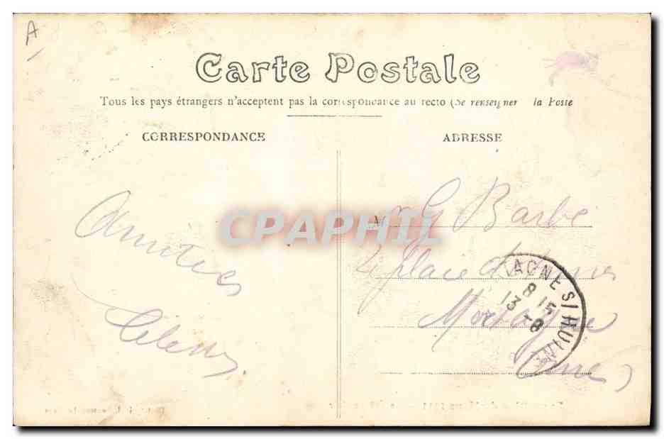 CPA Negre Homme noir Exposition du Mans 1911 le village noir  — Rückseite