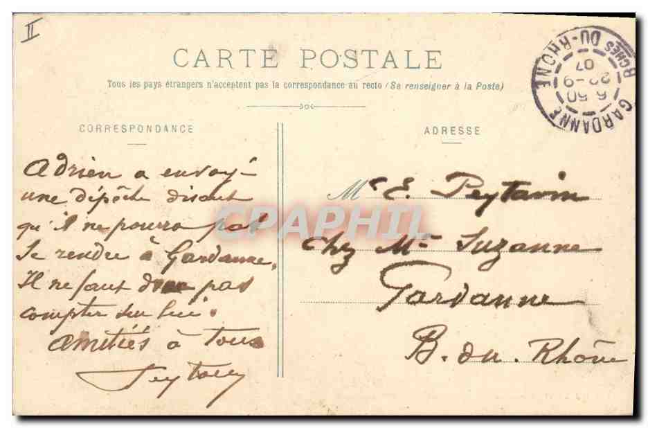 CPA Banque Montpellier Descente du Peyrou et Caisse d'Epargne — Rückseite