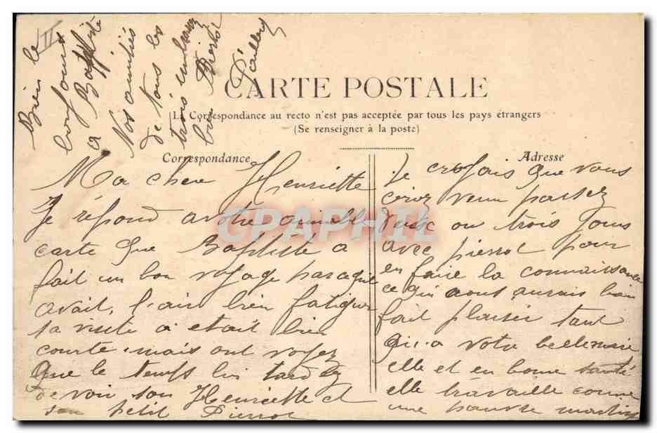 CPA Banque Moulins La Caisse d'Epargne — Verso