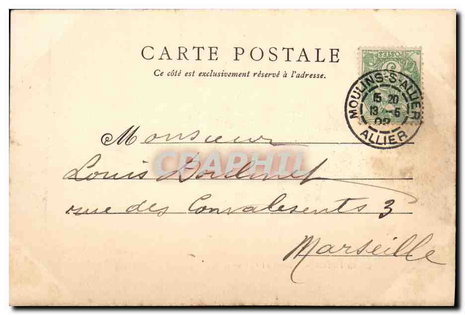 CPA Banque Moulins Mairie et Caisse d'Epargne — Rückseite
