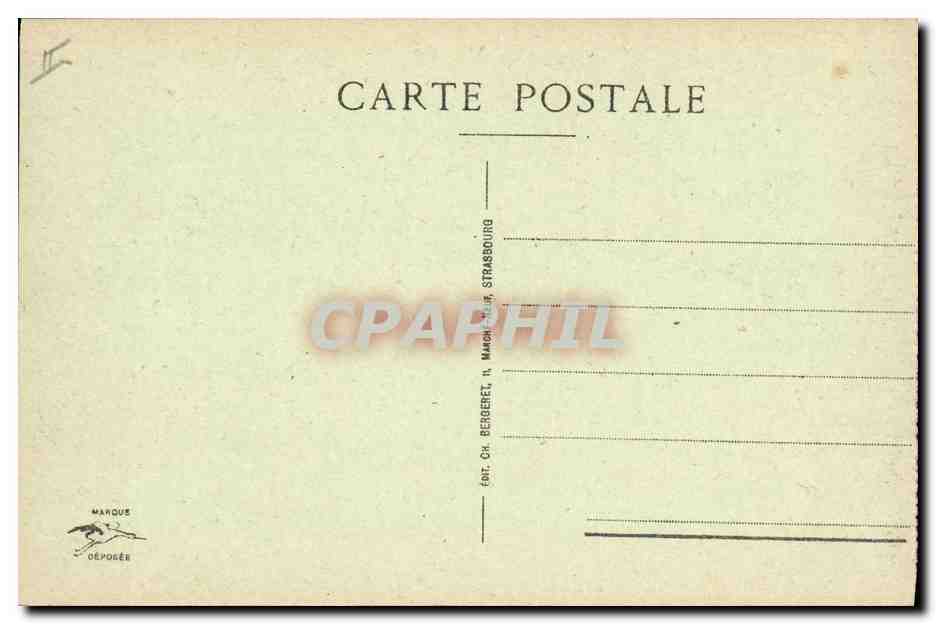 CPA Banque Mulhouse Caisse d'Epargne et Faubourg de Belfort Tramway — Rückseite