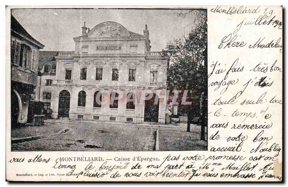 CPA Banque Montbeliard La Caisse d'Epargne