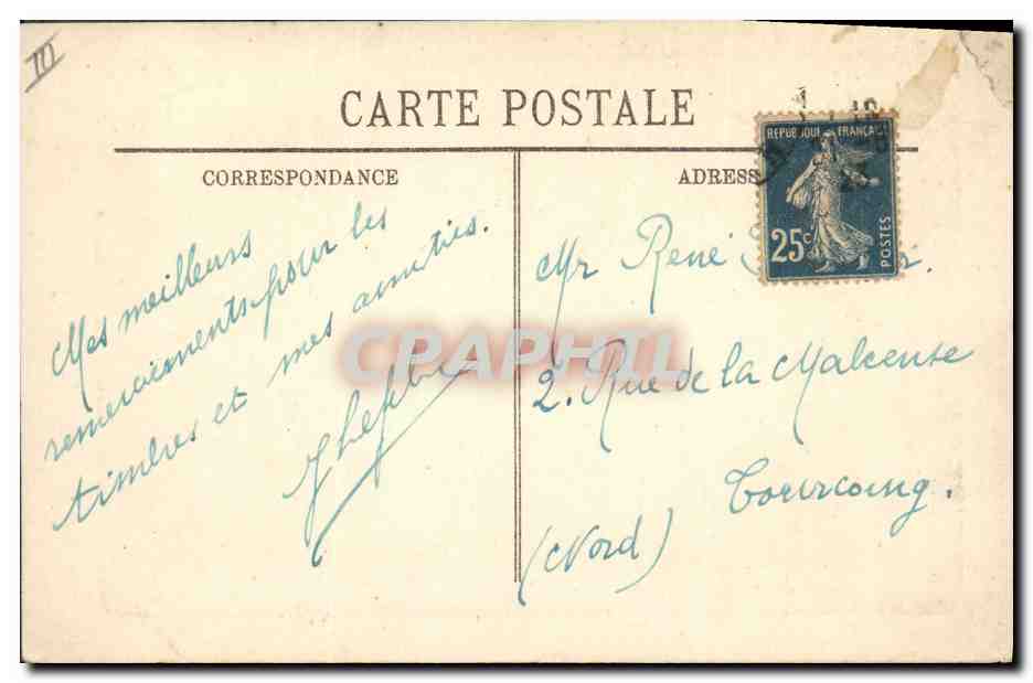 CPA Folklore Auvergne Costumes du pays  — Verso