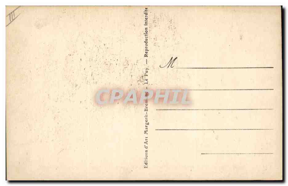 CPA Folklore Auvergne Velay  — Verso