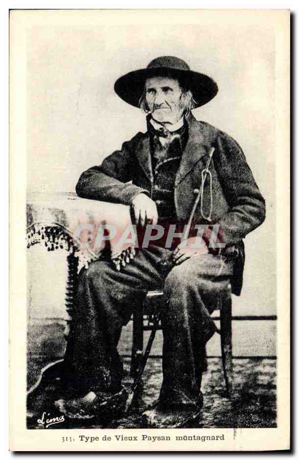 CPA Folklore Type de vieux paysan montagnard 