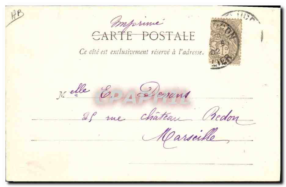 CPA Folklore Bourbonnaise  — Verso