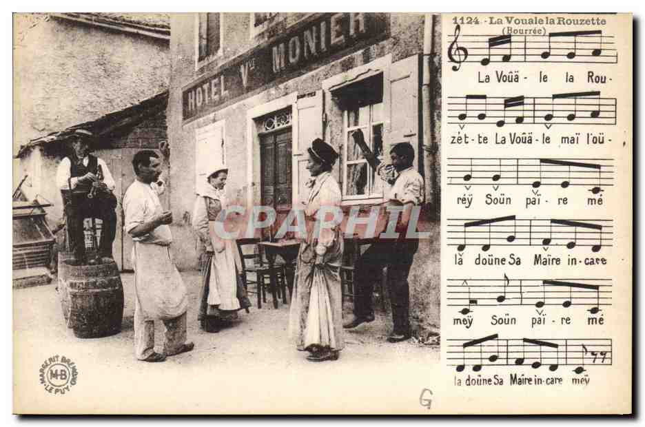 CPA Folklore La Vouale la Rouzette Bourree