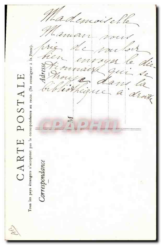 CPA Folklore Famille Bourbonnaise  — Verso