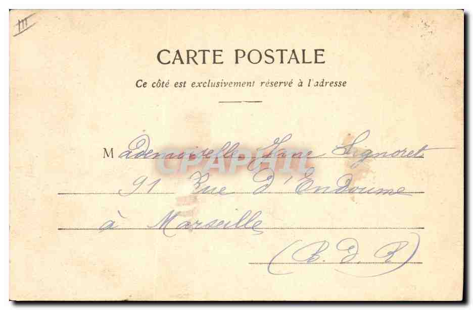 CPA Folklore Costume des environs de Clermont Ferrand  — Verso