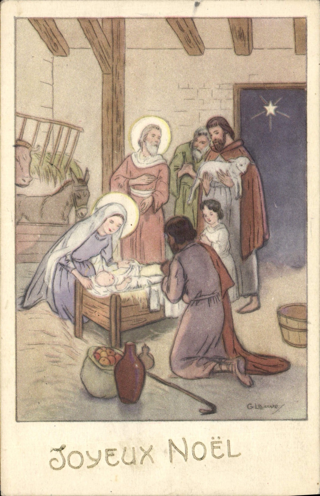 CPA Fantaisie Illustrateur Joyeux Noel 